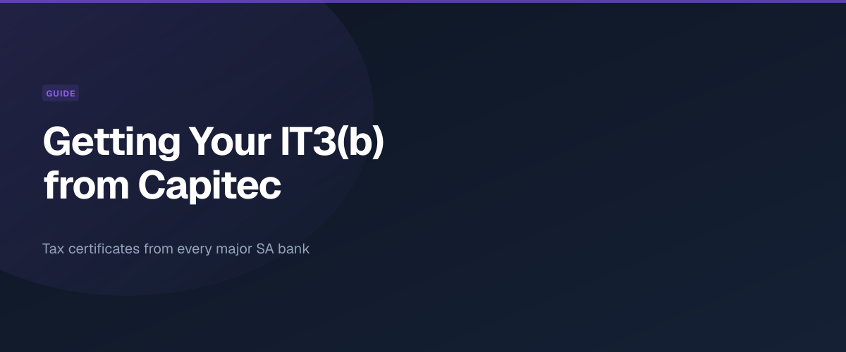 Getting an IT3(b) tax certificate from Capitec