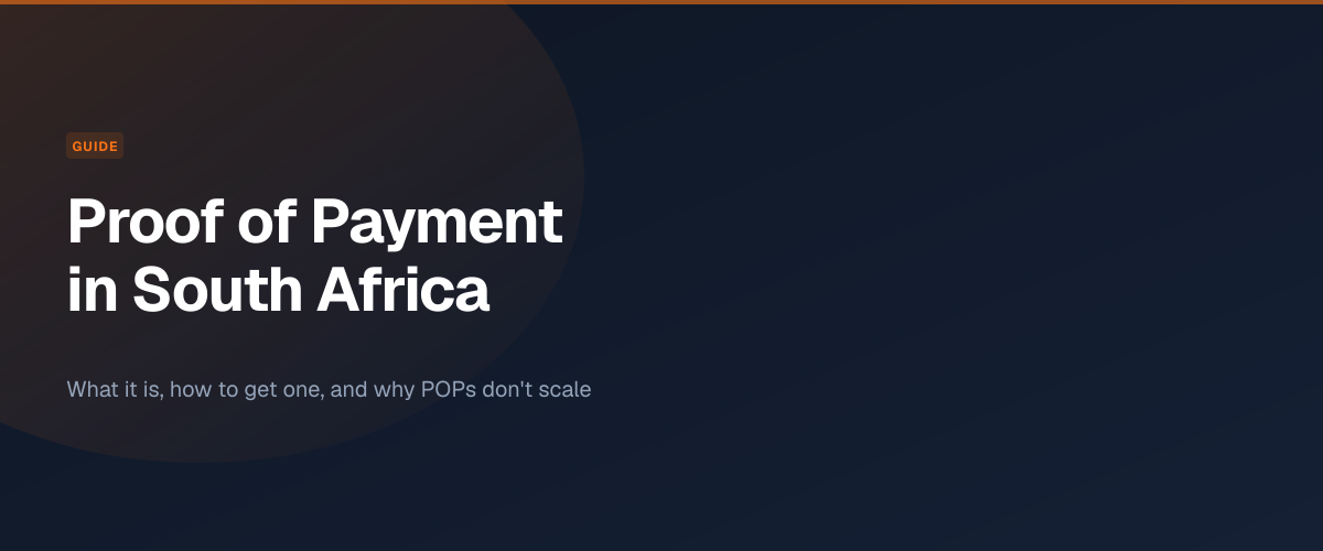 Proof of payment in South Africa